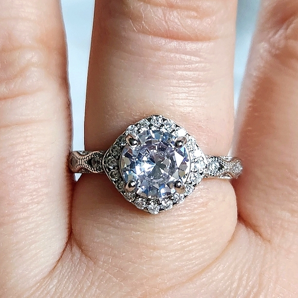 NWT Ryze White Frost Cubic Zirconia .925 Sterling Silver Ring - Size 8.5 - Picture 8 of 8